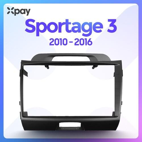 XPAY 9-inch 2din car radio dashboard For Ford KIA Sportage 3 2010-2016 stereo panel for mounting car panel dual Din CD DVD frame