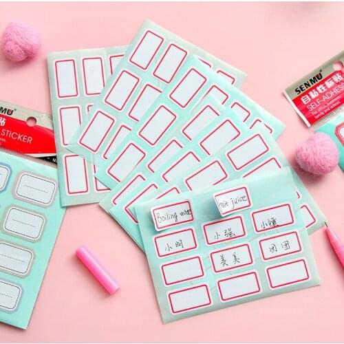 6pcs/12pcs Label Sticker Paper Diary Stationery Scrapbooking Decoration Notebook DIY Name Sticker Material Office Supply