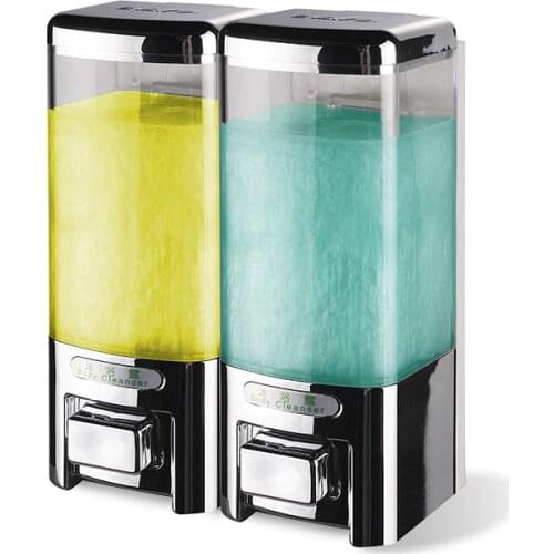 Quality assurance 500ml Shampoo bottle Shower Gel box new ABS plastic Wall mounted liquid bathroom kitchen liquid Soap dipenser