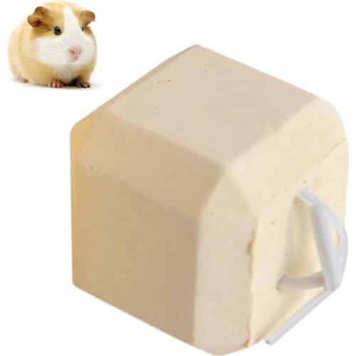 Pet Hamster Rat Rabbit Grinding Mineral Stone Chew Cube Toy Three-dimensional Shape Small Animal Molars Accessories Pet Product