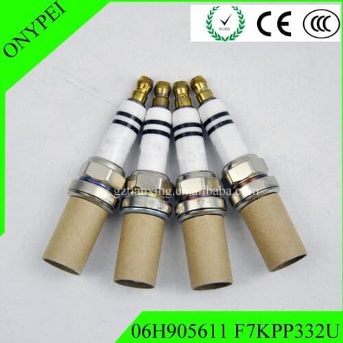 06H905611 F7KPP332U 4pcs Iridium Spark Plug For A3 A4 A6 Q3 TT Allroad 2.0L 06H 905 611