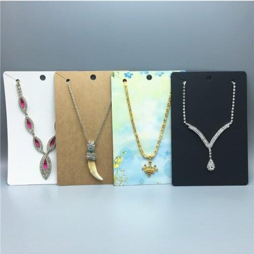 50Pcs Paper New Necklace Packing Cards 15*10cm Fashion Pendant Displays Card Women Set Jewelry Gift Cards