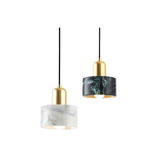 Bedside lamp single head small chandelier marble light luxury simple personality dining room lamp dining table bar lamp