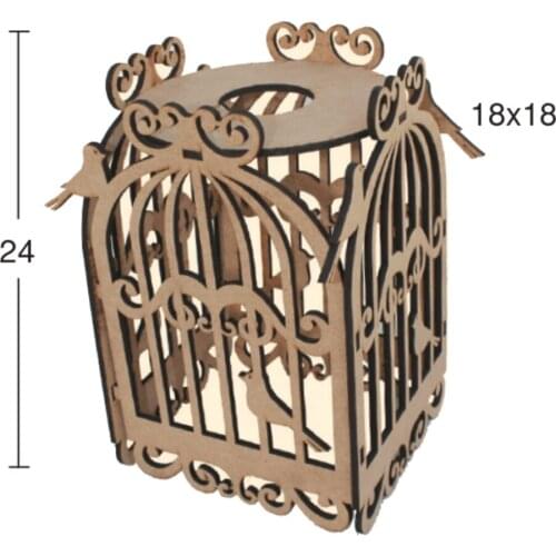 L183 Bird Cage Chandelier, Hobby Wood Painting Mdf Chandelier