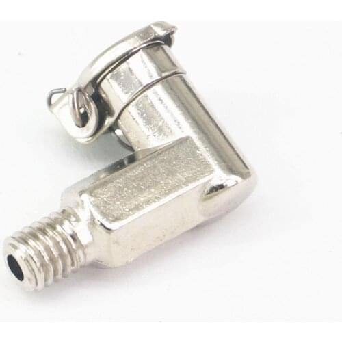 M8x1.0mm Elbow Nickel Plated Zinc Alloy Oil Cup Oiler Spring Flip Cap for Hit Miss Engine Motor