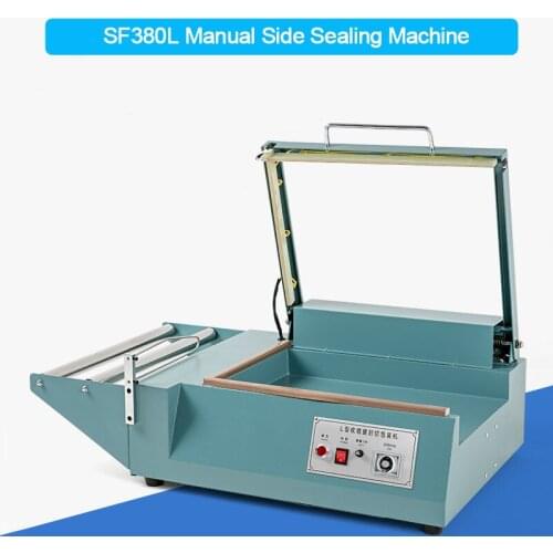 Sleeve sealing machine, plastic wrap sealer, shrinking film sealing machine, PVC wrap sealer, L-type side sealer SF380L wrapping