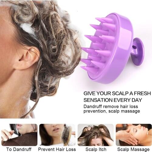 2021 Massager for Head Shampoo Brush Hair Scalp Massager Soft Silicone Scalp Care Brush Hair Washing Comb Shower Bath Brush