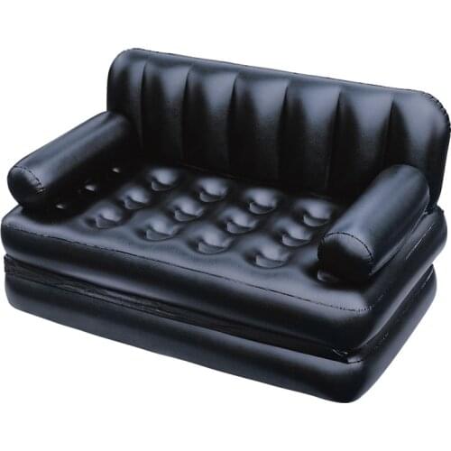 INFLATABLE DOUBLE SOFA MATTRESS LOUNGER COUCH AIRBED + FREE ELECTRIC PUMP 5 in 1