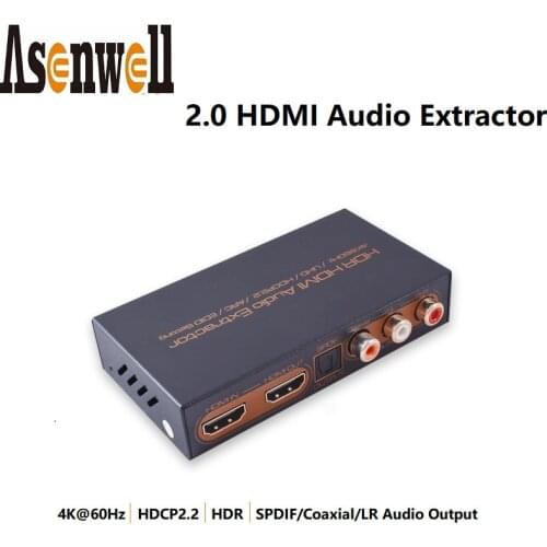 SPDIF Toslink Coaxial 5.1 R/L Stereo Output HDMI-Compatible Converter Adapter 5.1 ARC hdmi to hdmi audio extractor 4K60Hz for TV