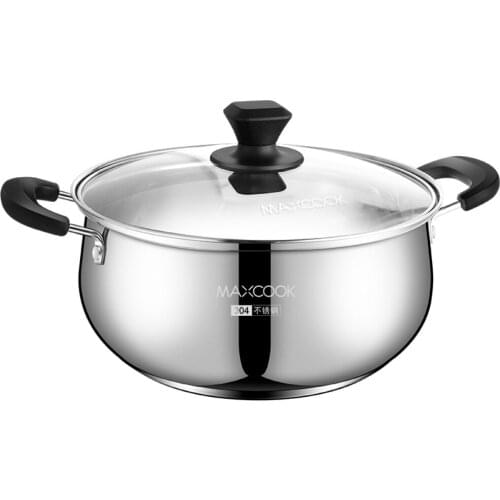 304 Stainless Steel Soup Pot Thickened Gas Stove Induction Cooker Universal Random Type