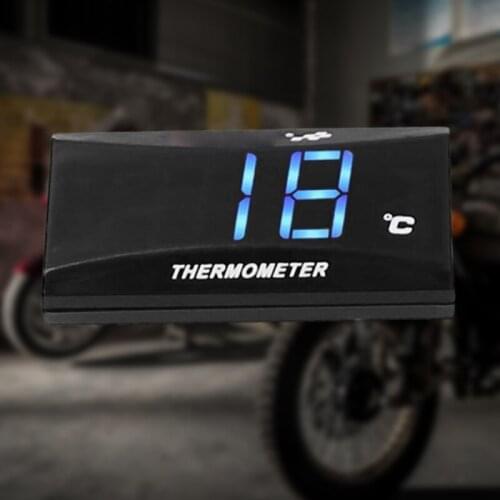 Motorcycle Thermometer Instruments Temp Temperature Digital Display Water Temperature Meter Motorcycle Accessories