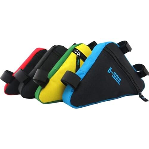 Bike Bicycle Cycling Bag Front Triangle Bag Mini Oxford Smooth Zipper Adjustable Paste Firmly Riding Waterproof Accessories