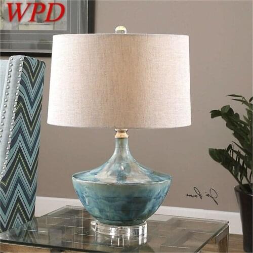 WPD Dimmer Table Lamp Contemporary LED Ceramic Painting Decorative Desk Light for Home Bedside