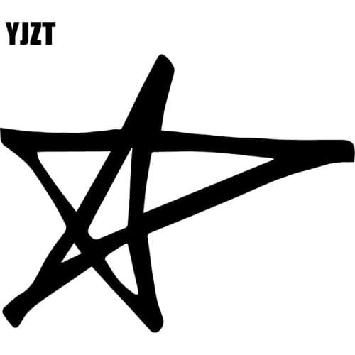 YJZT 15.8X12.3CM Five-Pointed Star Vinyl Decal Stickers Car Truck Window Decoration C25-1082