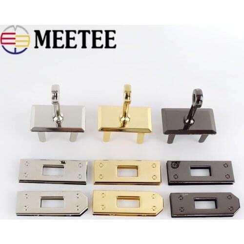 1/2Sets Metal Bag Lock Buckles Combination Clasps Closure DIY Luggage Handbag Wallet Leather Craft Hardware Accessory BD453