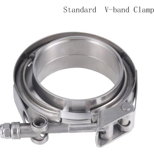 1.5/1.75/2/2.36/2.5/3/4/6 inch Universal V-band Clamp Stainless Steel Exhaust Pipe V-clamp Male Female Flanges Kit