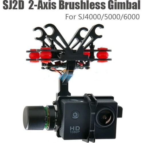 SJ2D 2-Axis Brushless Gimbal w/ AV Cable for SJ4000 /SJ5000 /SJ6000 Camera for FPV Multicopter HMF S550,Tarot 650, Phantom 1