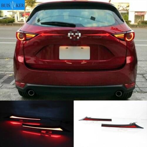2PCS For Mazda CX-5 CX5 2017-2020 Multi-function Car LED Rear Bumper Light Rear Fog Lamp Brake Light Turn Signal Light