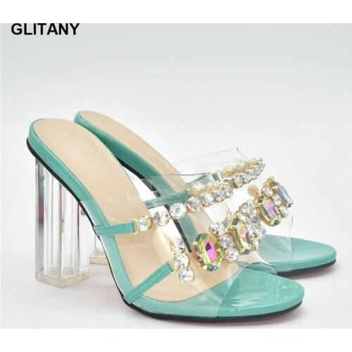 2021 High Heels Sexy Ladies Ladies Dress Shoes Italian Women Shoes Decorated with Rhineston Plus Size Women Shoes 43 Heels Women