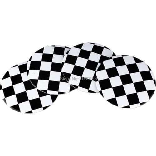 4 x Car Styling F1 Racing Flag 3D Metal Chrome Aluminium Alloy Wheel Center Cap Stickers Wheel Hub Cap Decals 3D Emblems Badges