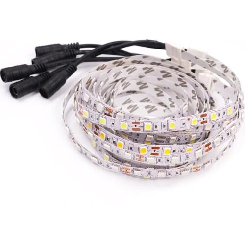 5050 LED Strip Light 5V 12V 1m 2m 3m 4m 5m Flexible LED Tape Cold White/Warm White TV Backlight Bedroom Lighting Home Decoration