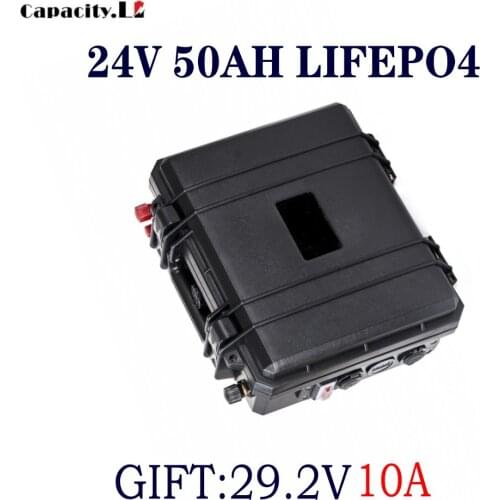 24V 50ah lifepo4 Rechargeable Battery pack Lithium iron phosphate with bms for RV Motor Outdoor generator