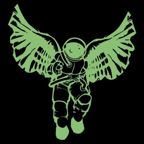 Astronaut Wings Patches for Clothing Luminous Badge Heat transfer printing Noctilucent Patch Clothes Fluorescence Stickers Gift
