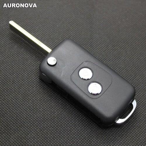 AURONOVA New Upgrade Folding Key Shell for PEUGEOT 307 Key Replacement 2 Buttons Remote Car Key Case