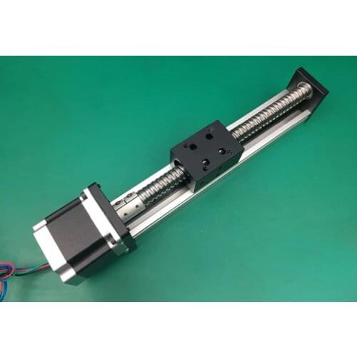 Free Shipping Horizontal Vertical Usage 200mm stroke Motorized Nema 23 Stepper Motor Linear Motion Guide Rail For Cnc Machine