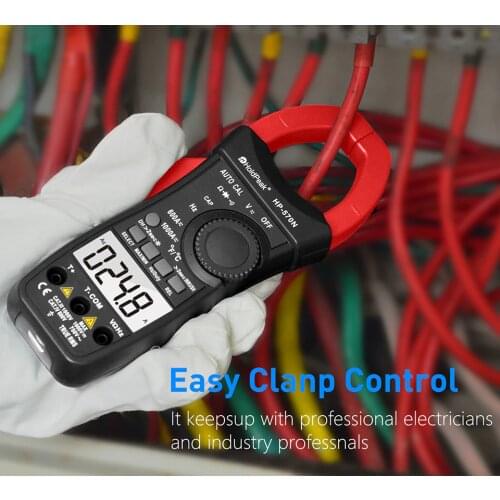 HoldPeak Auto Range DC/AC Digital Clamp Meter Multimeter Pinza Amperimetrica Amperimetro Temperature/Frequency Backlight HP-570N