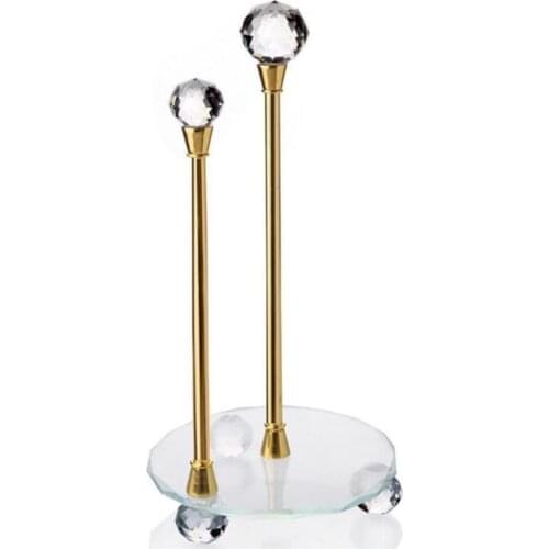 Gold Color Wrought Iron Stone Paper Towel Holder