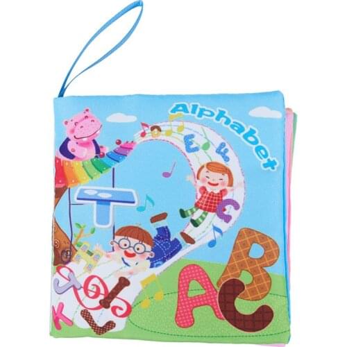 Baby Early Childhood Education Toys, Environmental Cloth Books Hard to torn English alphabet