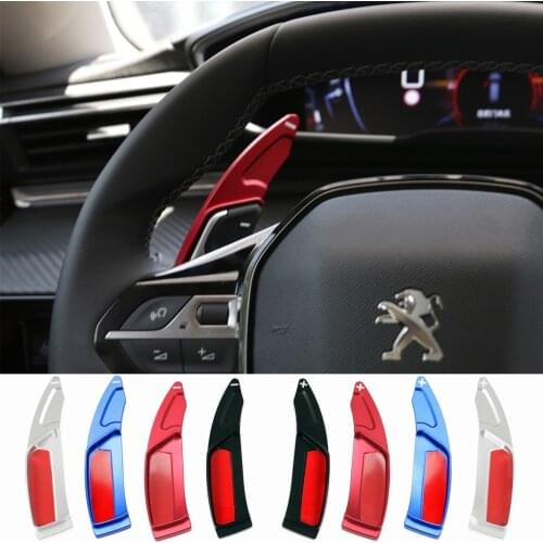 For Peugeot 208 2008 308 3008 508 5008 SW GT Car Steering Wheel Paddle Shift Extension Shifters DSG Gear Car Stickers