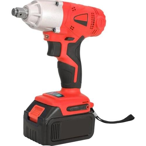 Electric Impact Wrench 110~240V 520N.M Brushless Power Tool No-load Speed 4200RPM with Two 21V 3.0AH 15000mah Lithium Batteries