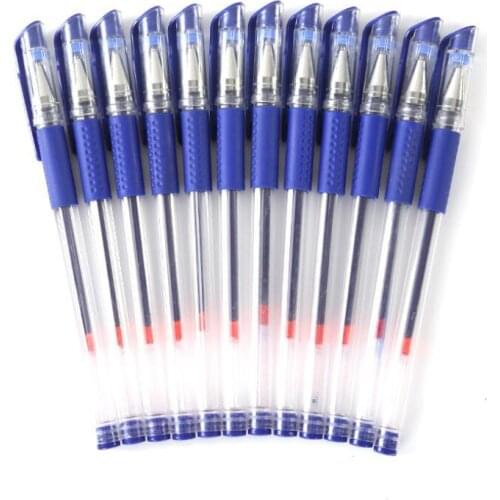 European standard neutral pen 0.5m bullet head needle tube black blue red water-based pen office stationery signature pen bulk