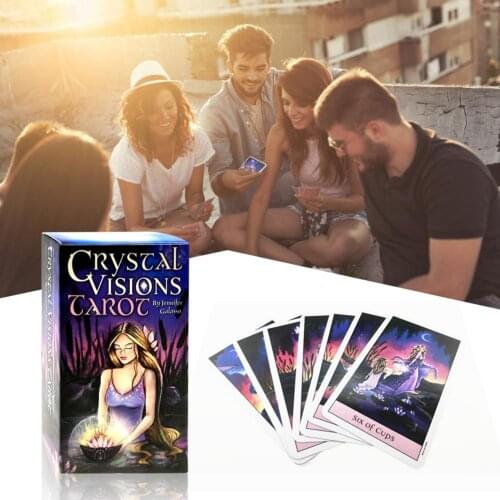 78PCS Tarot Cards Crystal Vision Magic Board Card Game English Divination Tarot Family Party Playing Cards