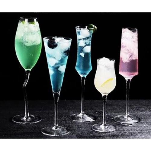 Creative Champagne Goblet Personalized Bar Home Cocktail Glass Wedding Party Crystal Glass Bubble Cup Girlfriend Drinkware