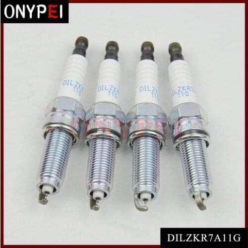 4pcs/lot Laser Dual Iridium Spark Plug DILZKR7A11G 12290-R71-L01 For Honda Accord Odyssey