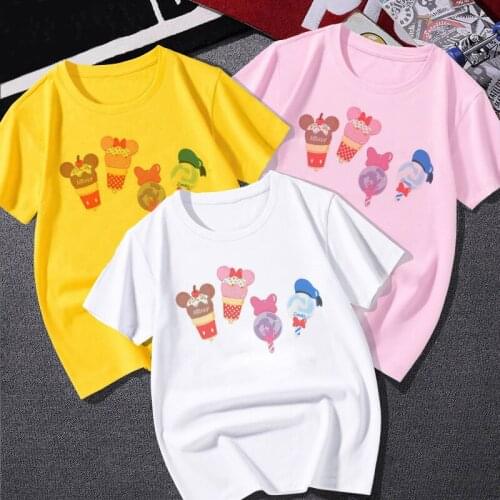 Summer Boy Shirt T-Shirt Girl Clothes Children Interesting Ice Cream Funny Print Toddler Girl Shirt 2 3 4 5 6 7 8 9 Years Old