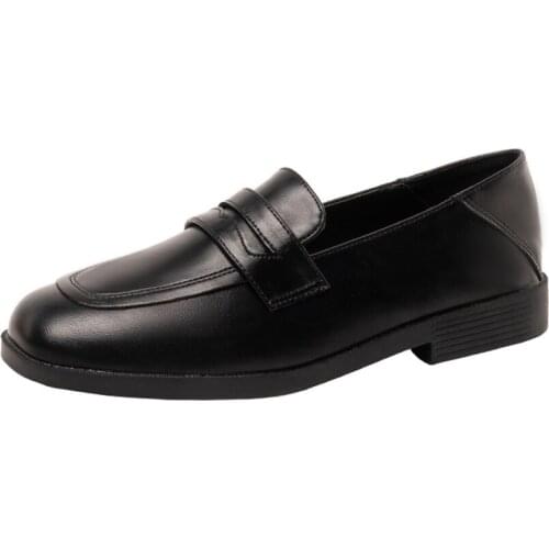 Loafers Women Slip On Round Toe Oxfords for Ladies Casual Shoes OL Dress British Style