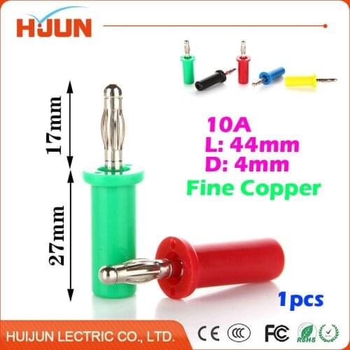 1pcs 4mm Fine Copper Banana Plug Audio Speaker Amplifier Cable Wire Power Jack Connector Adapter Wilding