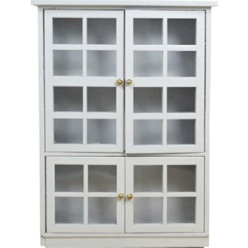 1/12 Miniature Kitchen Cabinet Cupboard Dollhouse Furniture Toy Closet Furniture Accessories New