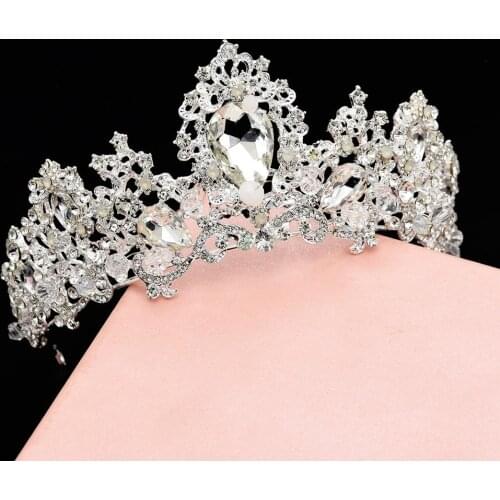 Fashion Wedding Crown for Bridal Headpiece Rhinestone Baroque Crystal tiaras and crowns Bride tiara Wedding Hair Accessories