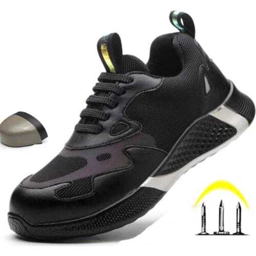 Mens Boots Designer Wear-resistant Work Shoes Lightweight Anti-smashing Anti-piercing Steel Toe Cap Womens Safety Shoes