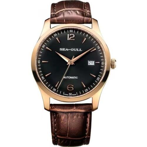 Man Watch Seagull D519.438 Movement ST2130 Automatic Mechanical Classic Leather Waterproof Sapphire Crystal Mens Watch 2021