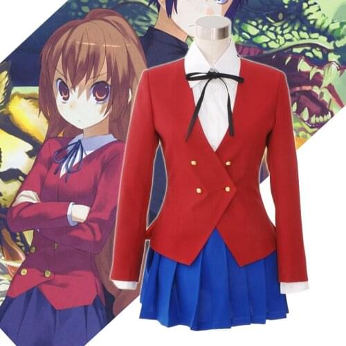 Japan Anime Dragon X Tiger Toradora Aisaka Taiga Cosplay School Uniform Costume cosplay Dress