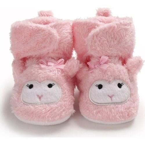 Toddler Cartoon Prewalker Baby Shoes First Walkers Infant Winter Warm Plus Velvet Baby Girls Shoes