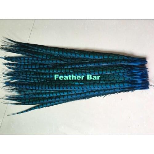 Wholesale Factory 50pcs/lot Size 60-70cm 70-80cm Unique Dyed Turquoise Blue Lady Amherst Pheasant Tail Feathers