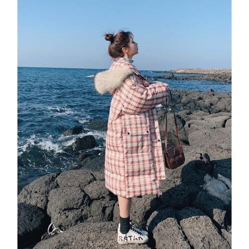 Coats Cotton womens Korean the loose wild winter clothing new long cotton clothing jacket cotton plus velvet thickening A535