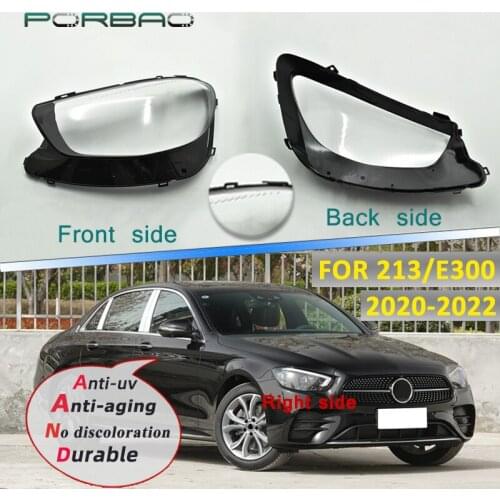 Car Front Headlamp Transparent Glass Lens Cover for W213 E260 E300 Headlight Clear Shell 2020 2021 2022 Replacement Lampshade DI